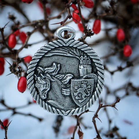 KING PREMYSL OTAKAR II., PENDANT, ZINC