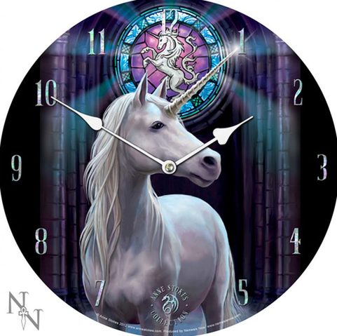 FANTASY UNICORN CLOCK, ANNE STOKES