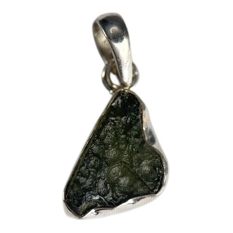 MOLDAVITE, PENDANT, SILVER 925/1000