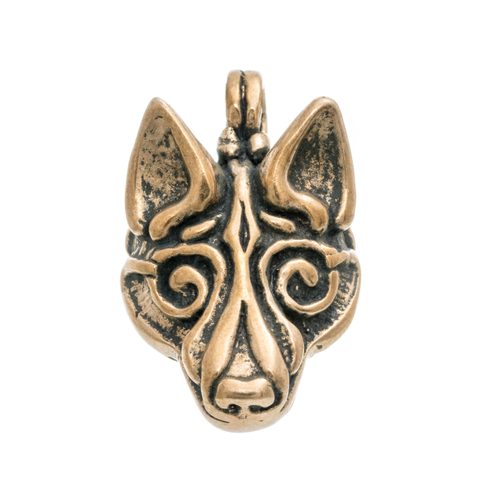 FENRIR, VIKING WOLF PENDANT, BRONZE
