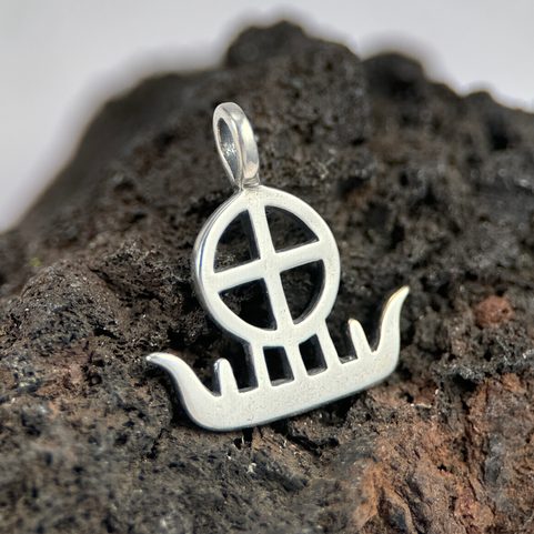 SUN BOAT, SILVER PENDANT