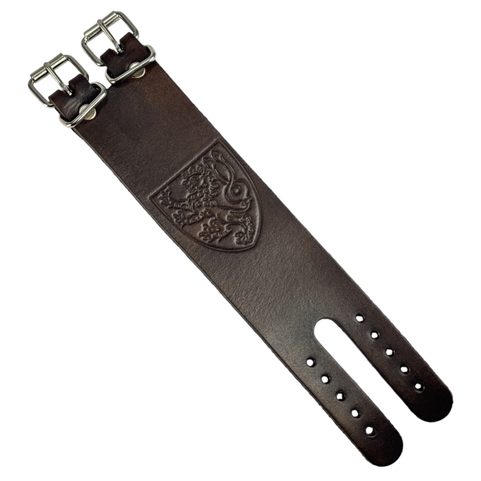 BOHEMIA, LEATHER BRACELET WITH CZECH LION, BROWN