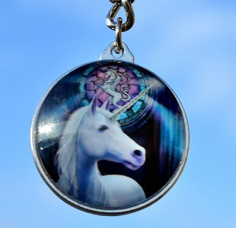 UNICORN, KEYRING, ANNE STOKES