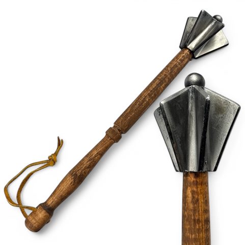 STEEL MACE WITH WOODEN STICK
