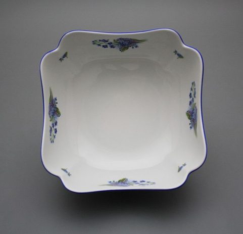 SALAD BOWL, FORGET-ME-NOT, CZECH PORCELAIN