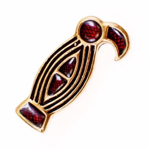 MEROVINGIAN BIRD BROOCH, BRONZE