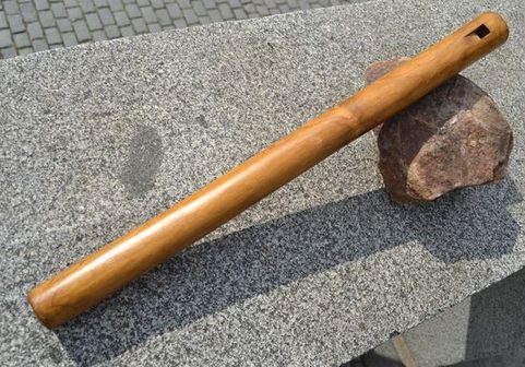 TRADITIONAL FOLK FLUTE, DECORATED WITH NATURAL MOTIFS