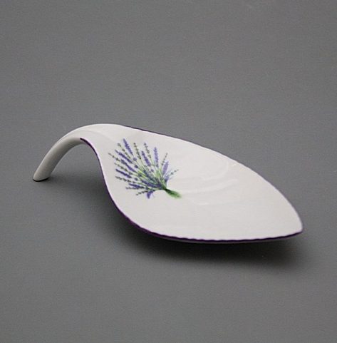 PORCELAIN TEA HOLDER LAVENDER, KARLSBAD PORCELAIN
