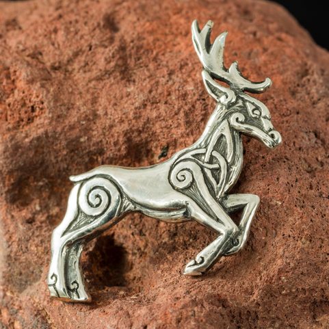 CERF CELTIQUE - HERNE, PENDENTIF EN ARGENT