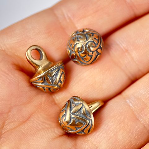 MEDIEVAL BUTTON, 14TH-15TH CENTURY, BRONZE