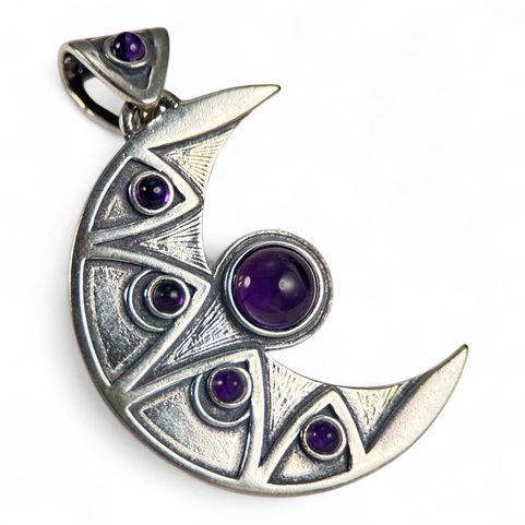 LUNA - PENDENTIF, AMÉTHYSTE, ARGENT