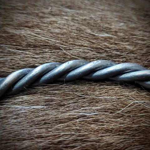HAND FORGED TWISTED STEEL BRACELET