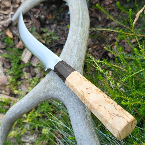 JAPANISCHES GOKUJO-MESSER AUS EDELSTAHL, BIRKE