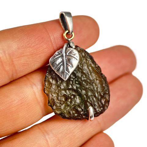 TILIA, PENDANT MOLDAVITE, SILVER 925/1000