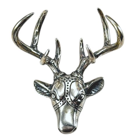 DEER, NECKLACE, STERLING SILVER