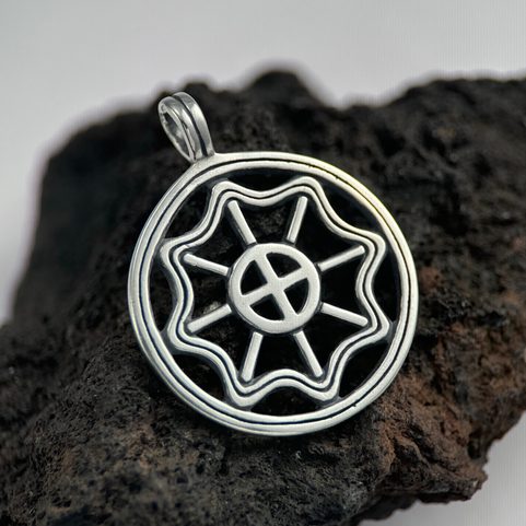 SLAVIC SUN II, SILVER PENDANT