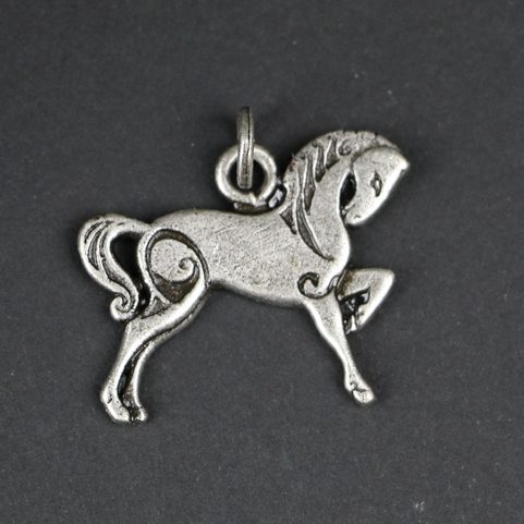 CELTIC HORSE, PENDANT, ZINC ANTIQUE SILVER