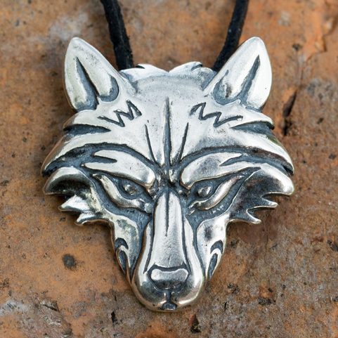 VUK, ARGENT SLAVE LOUP PENDENTIF