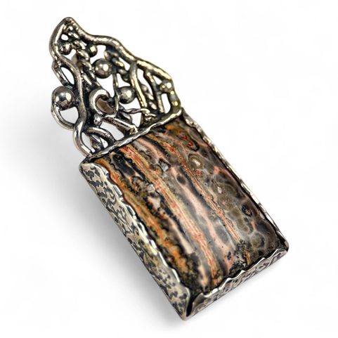 FLAMEA, JASPER, SILVER PENDANT, AG 925/1000