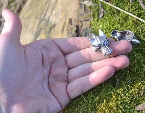WARG NORSE WOLF VIKING PENDANT, ZINC