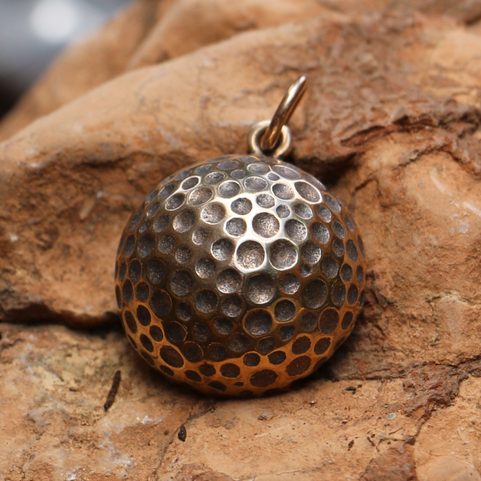 GOLF BALL, BRONZE PENDANT