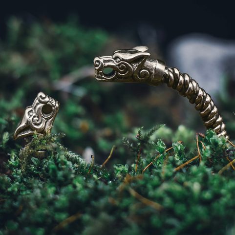 WOLF FENRIR, TWISTED BRACELET, BRONZE