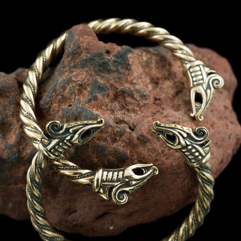 DREKI, WIKINGERDRACHE, ARMBAND, BRONZE