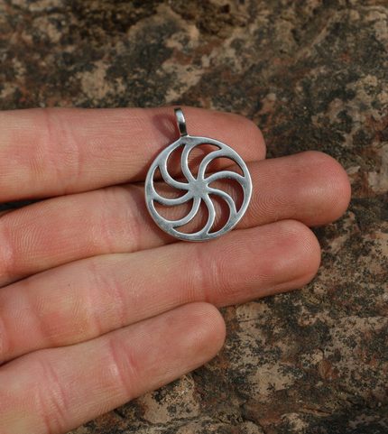 SUN SYMBOL III, SILVER PENDANT