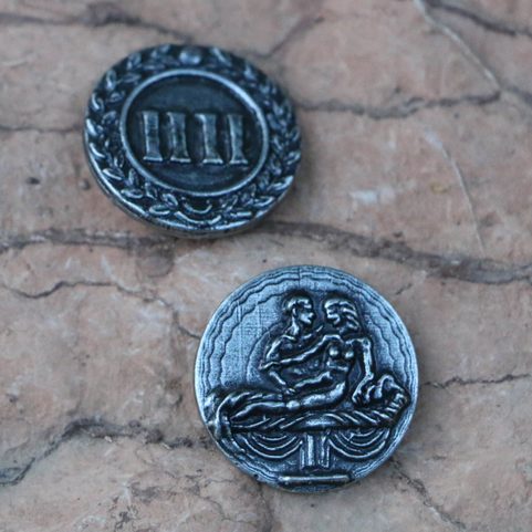 ROME, JETON ÉROTIQUE SPINTRIA IIII, IER SIÈCLE, RÉPLIQUE DE PIÈCE