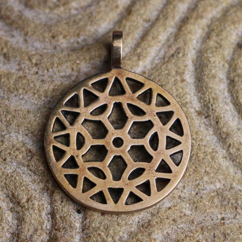 SUN SYMBOL, BRONZE PENDANT