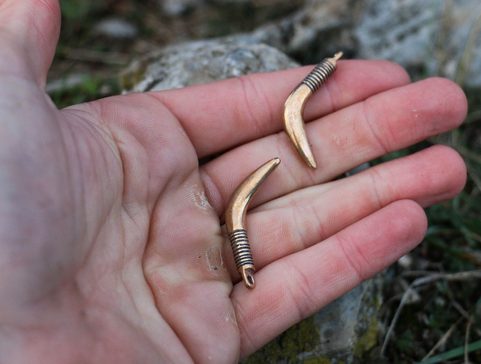 ANIMAL TOOTH PENDANT, VASTERBOTTEN, SWEDEN, BRONZE