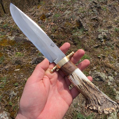 COUTEAU FORGÉ BOWIE FORBES AVEC FOURREAU