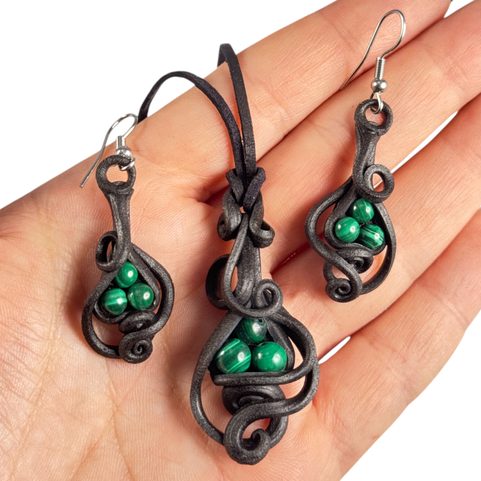 SET DE FANTAISIE EN MALACHITE