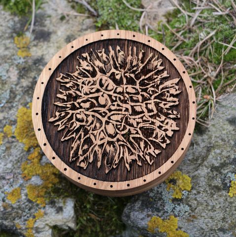 MOLDAVITE OAK BOX FOR COLLECTORS OF STONES, MOLDAVITE AND BRACELETS
