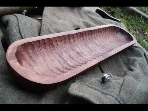 HAND CARVED LONG DISH