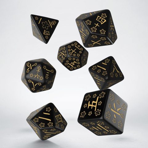JAPANESE DICE: DEEP NIGHT FIREFLY, RPG DICE SET