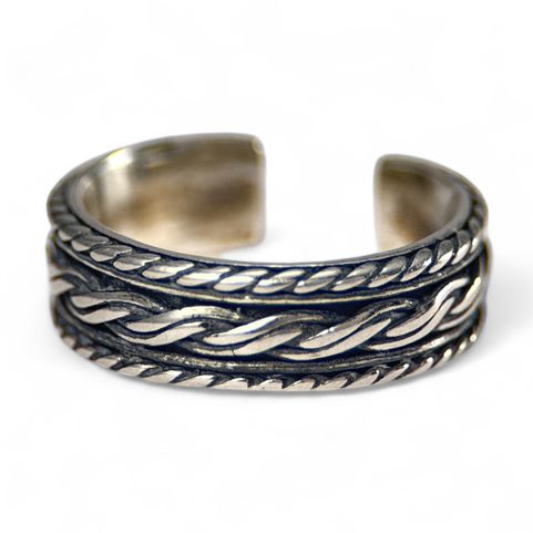 KNOTTED STERLING NORSE RING
