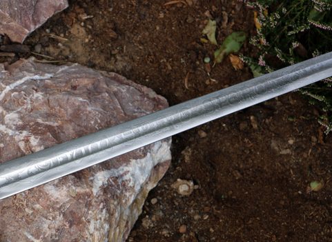 DUM SPIRO SPERO ETCHED SINGLE HANDED SWORD FULL TANG