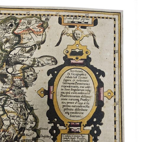 LEO BELGICUS, HISTORISCHE KARTE, HANDGESCHÖPFTES PAPIER