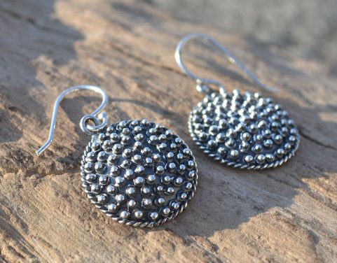 VIKING OR SLAVIC STERLING SILVER EARRINGS