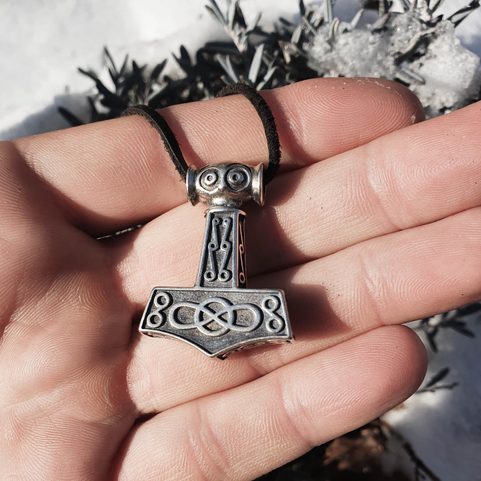 THOR HAMMER - MJÖLLNIR, MASSIVE PENDANT, SILVER