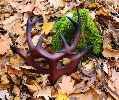 HERNE - DEER, SHAMAN LEATHER MASK