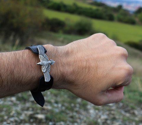 CORVUS, CROW, LEATHER BRACELET