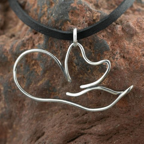 FOX, SILVER PENDANT