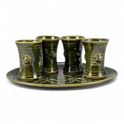 CERAMIC SHOT GLASS - SET OF 4