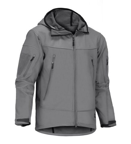 HARPAGUS SOFTSHELL HOODY JACKET - SOLID ROCK