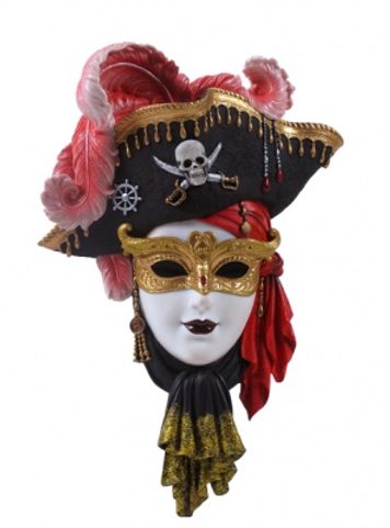 PIRATE WOMAN, MASK, DECORATIVE