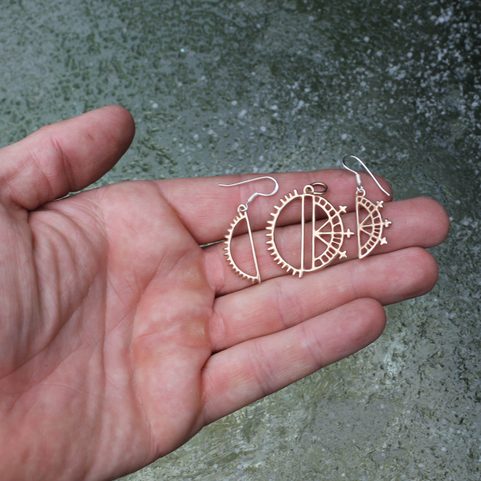 BEAIVI AND MANO, SUN AND MOON, SAMI PENDANT, BRONZE