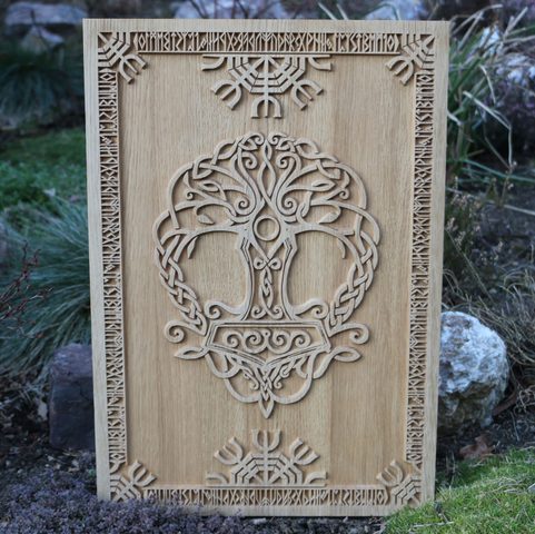 BAUM DES LEBENS WANDDEKORATION, PLATTE 32 X 45 CM