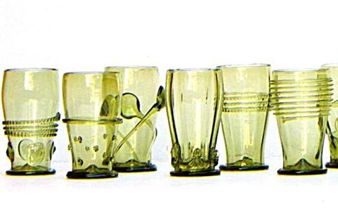 GIFT SET OF SIX 300ML HISTORICAL GLASS CUPS